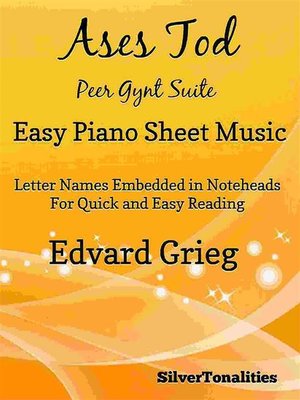 cover image of Ases Tod Peer Gynt Suite Easy Piano Sheet Music